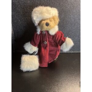 Boyds Bears Plush Bailey Bear Friends Santa Hat Dress Mittens 8" T‎ Brown Vtg